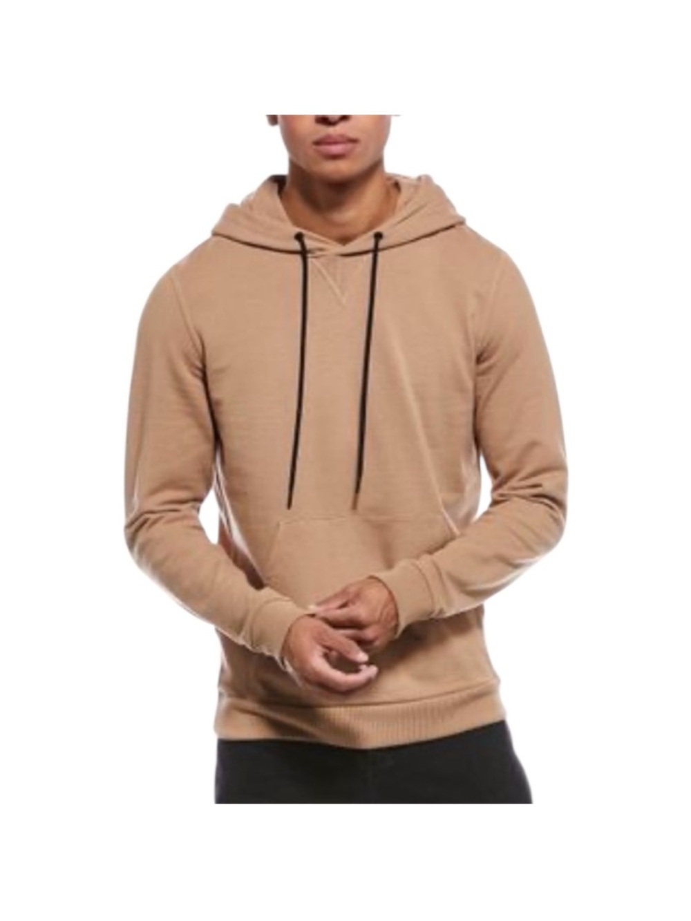 Theory Tan/Light Brown Loft
Hoodie Lounge Fleece HT with Black Drawstrings Sz L